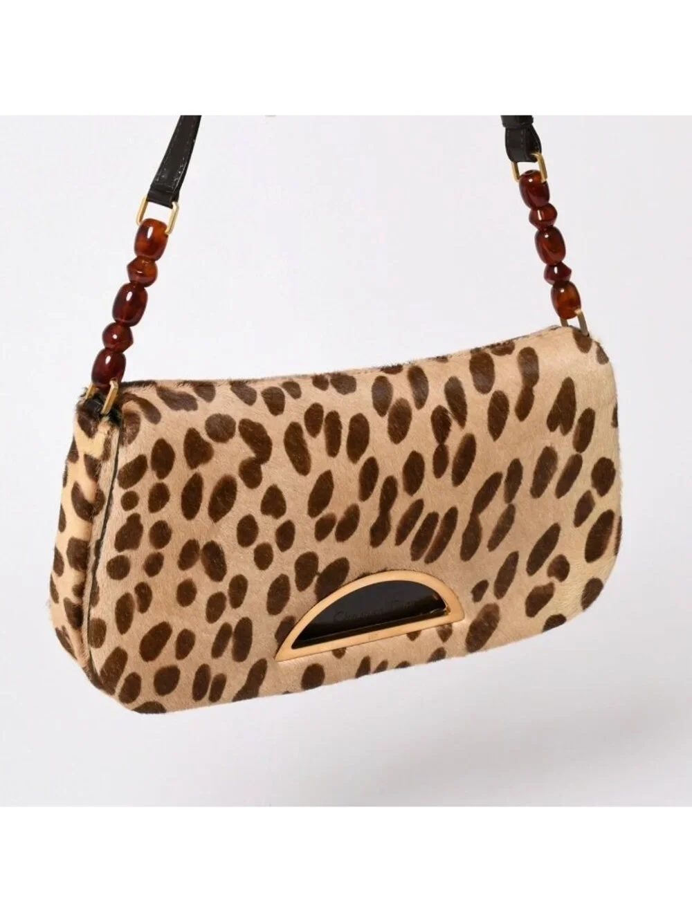 Dior Calf Hair Bag Malice Pearl Leopard Galliano